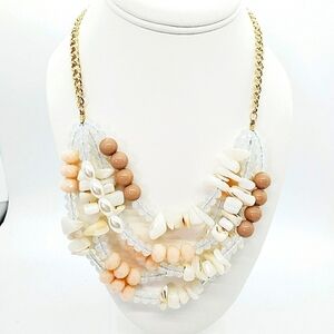 Romeo & Juliet couture Fashion‎ necklace stones gold chain Beach Vacation Summer